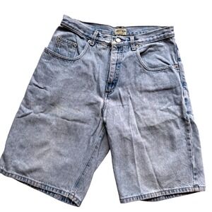 VTG Guess Jean Shorts Mens Light Wash‎ Denim Jort Baggy Shorts Size 30